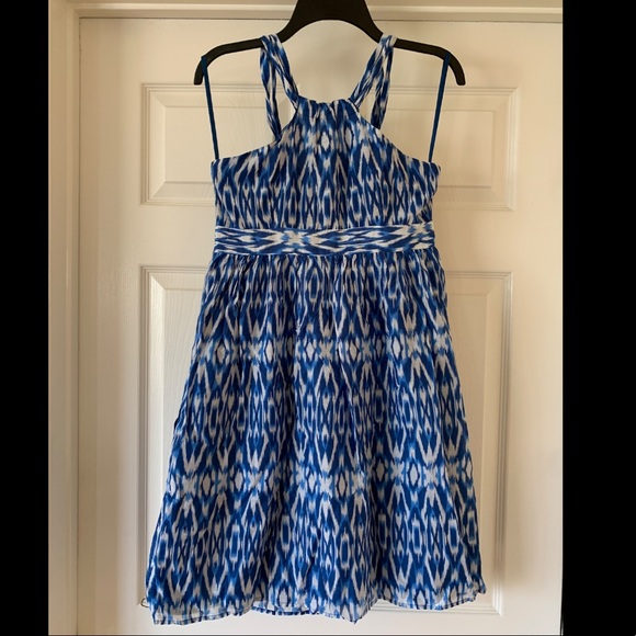 Ann Taylor Loft Blue White Strappy  Beach Dress - Picture 2 of 7